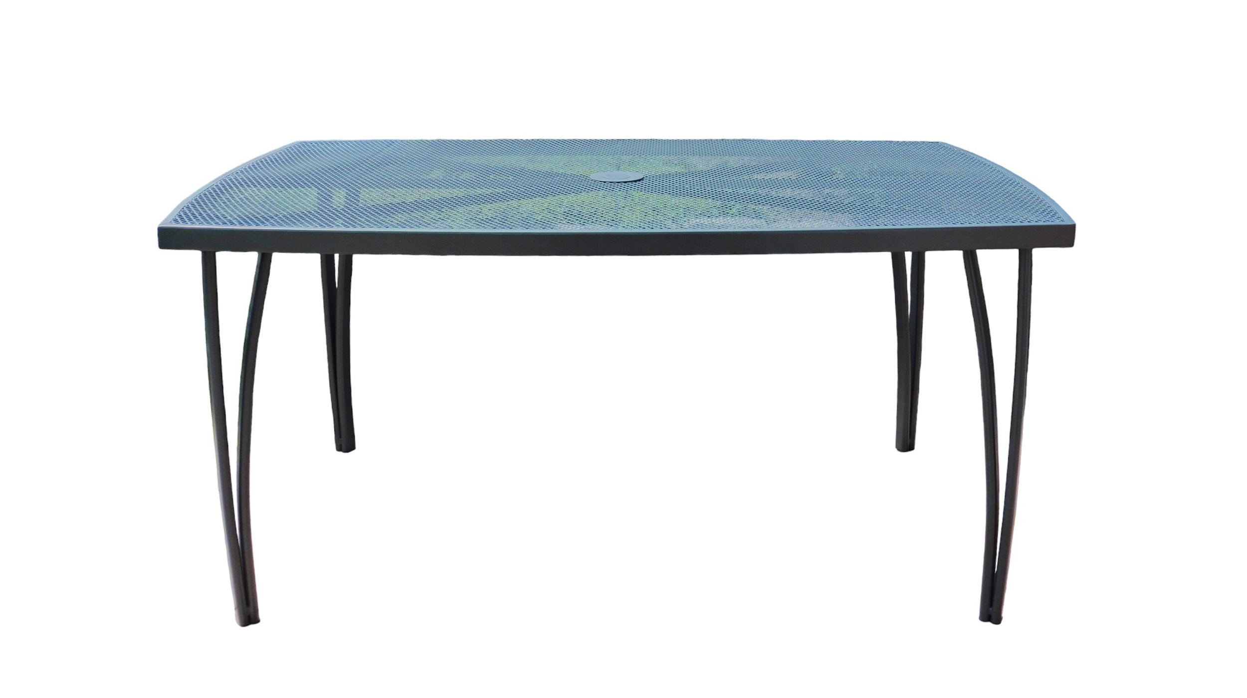 Gartentisch rechteckig 150 x 90 cm schwarz - BRIGHTON
