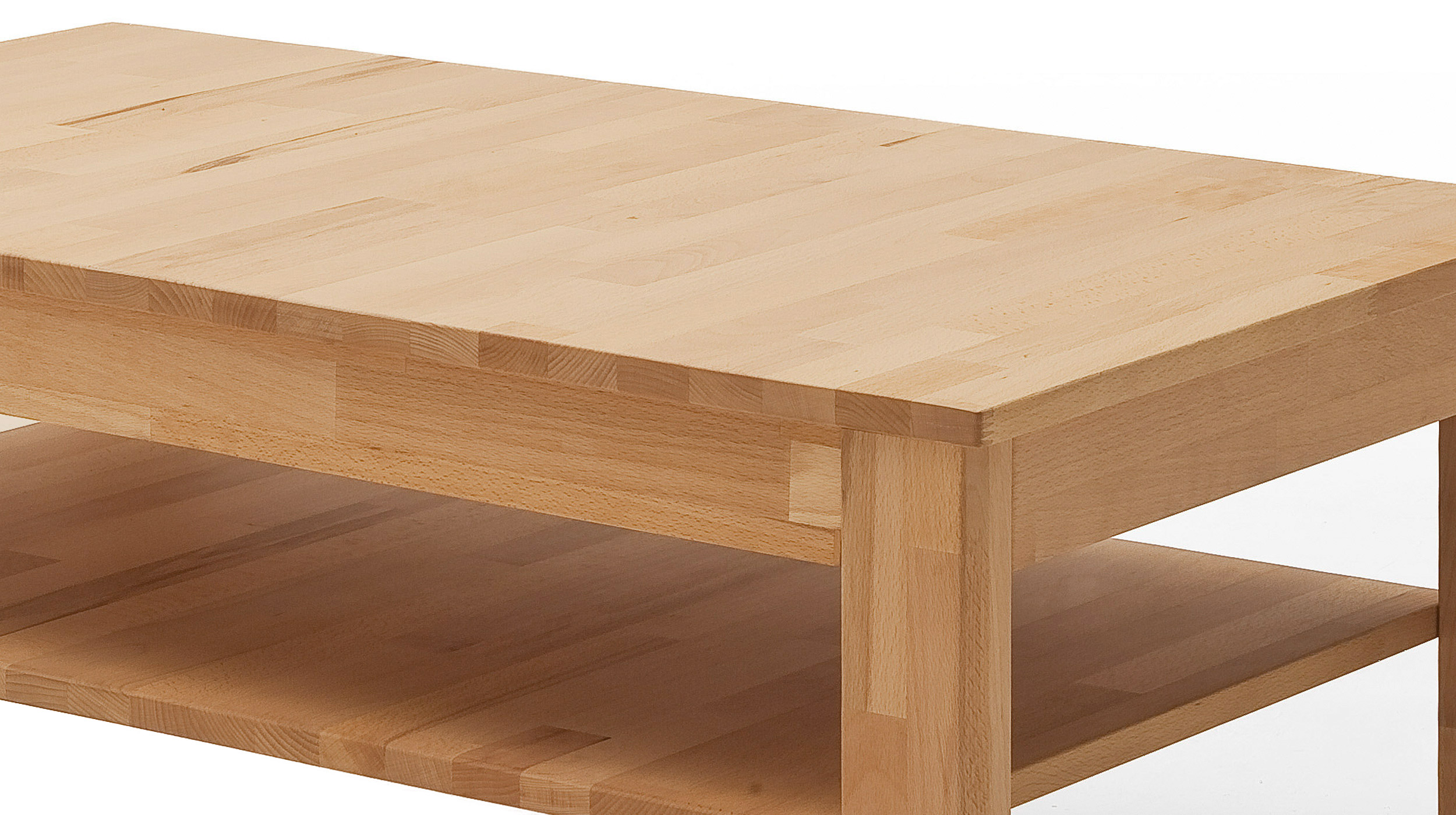 Couchtisch Massivholz Kernbuche geölt 104 x 62 cm - FENJA