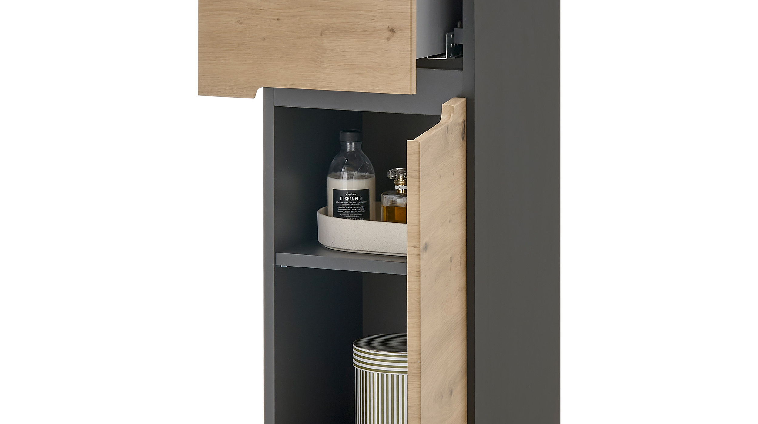 Bad Unterschrank Artisan Eiche - grau 30 cm - MEMPHIS