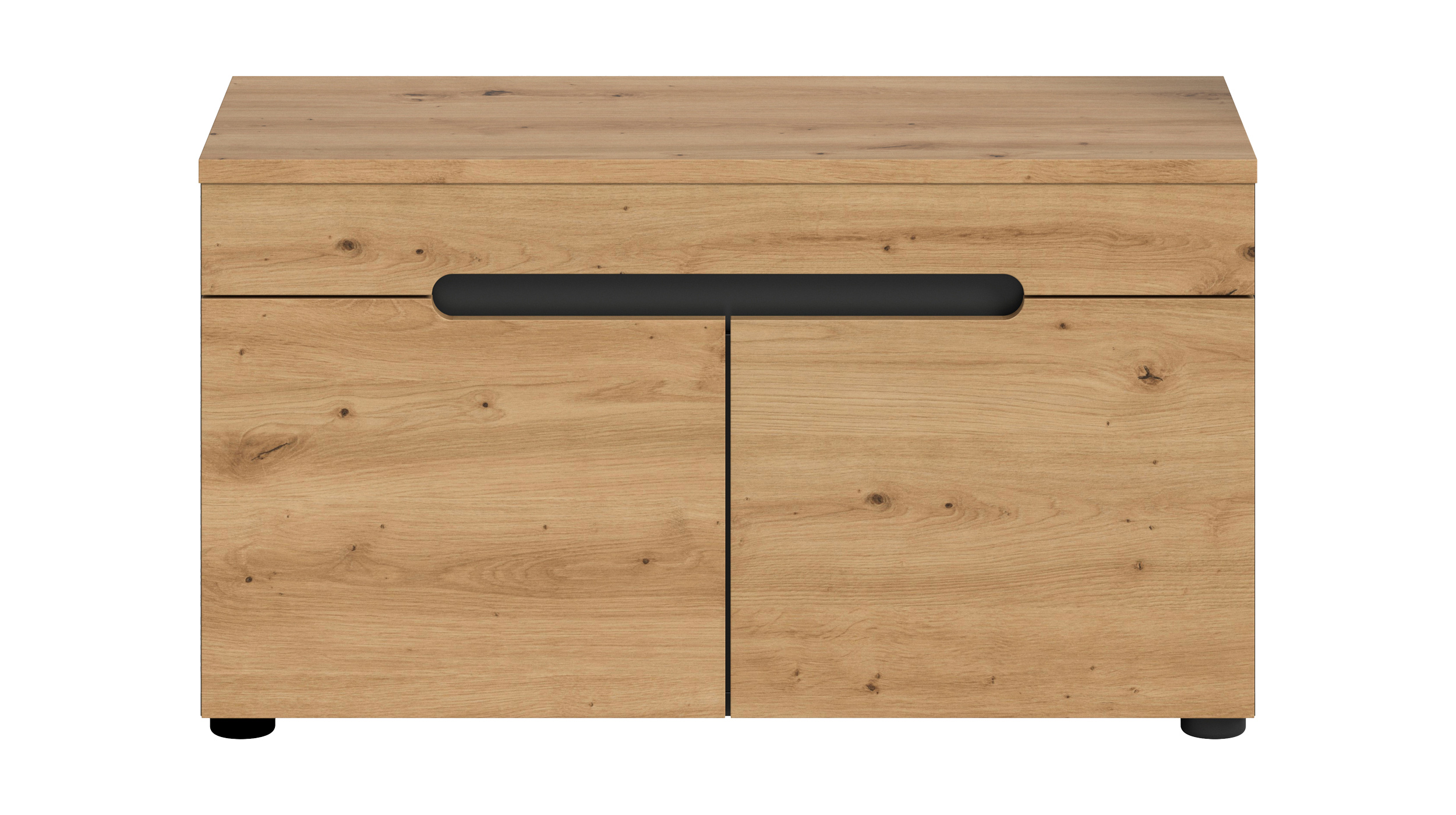 Garderobenbank anthrazit Artisan Eiche 80 cm - CANU