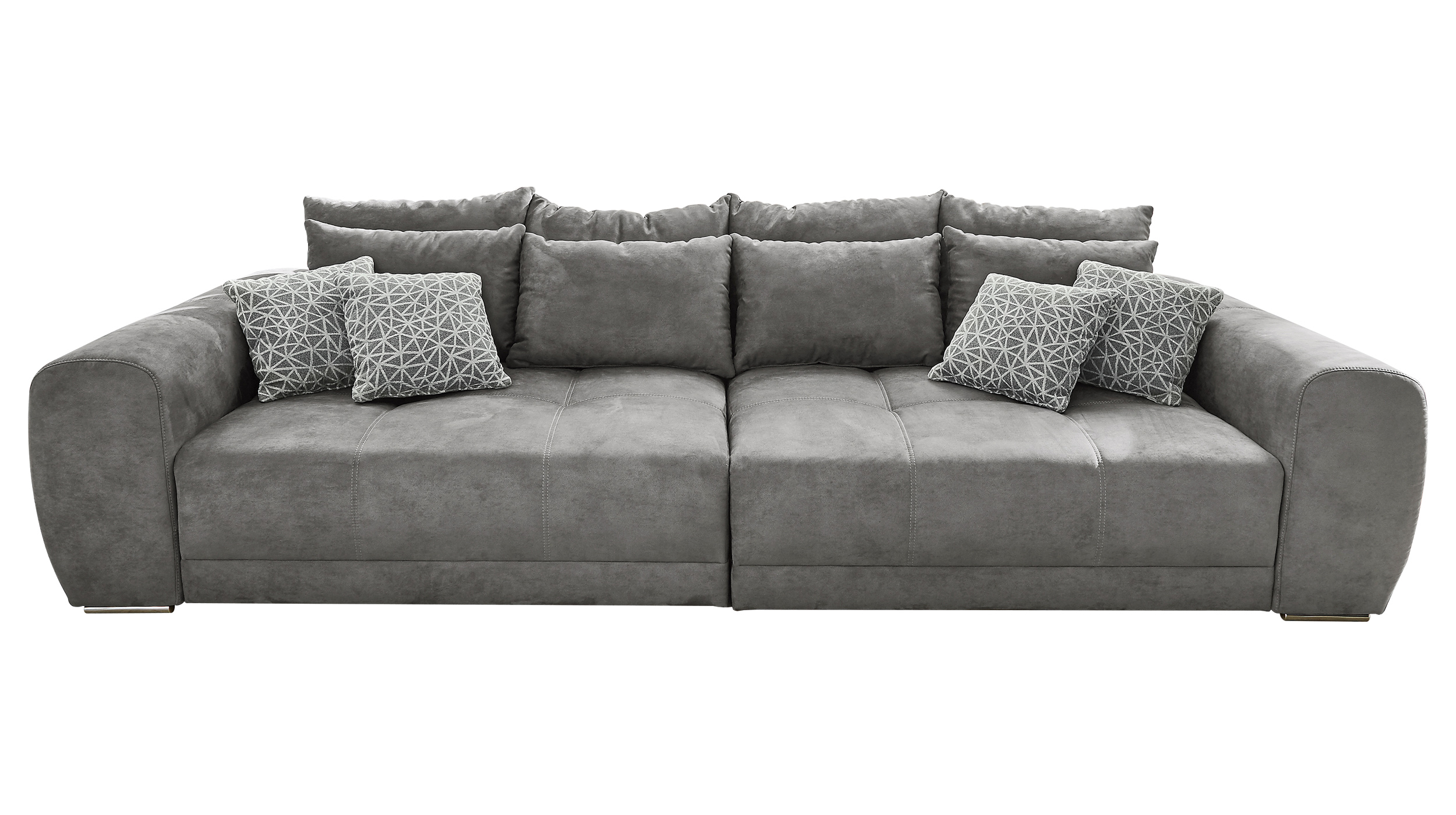 Big Sofa mit Federkern hellgrau 306 x 134 cm - MOLDAU
