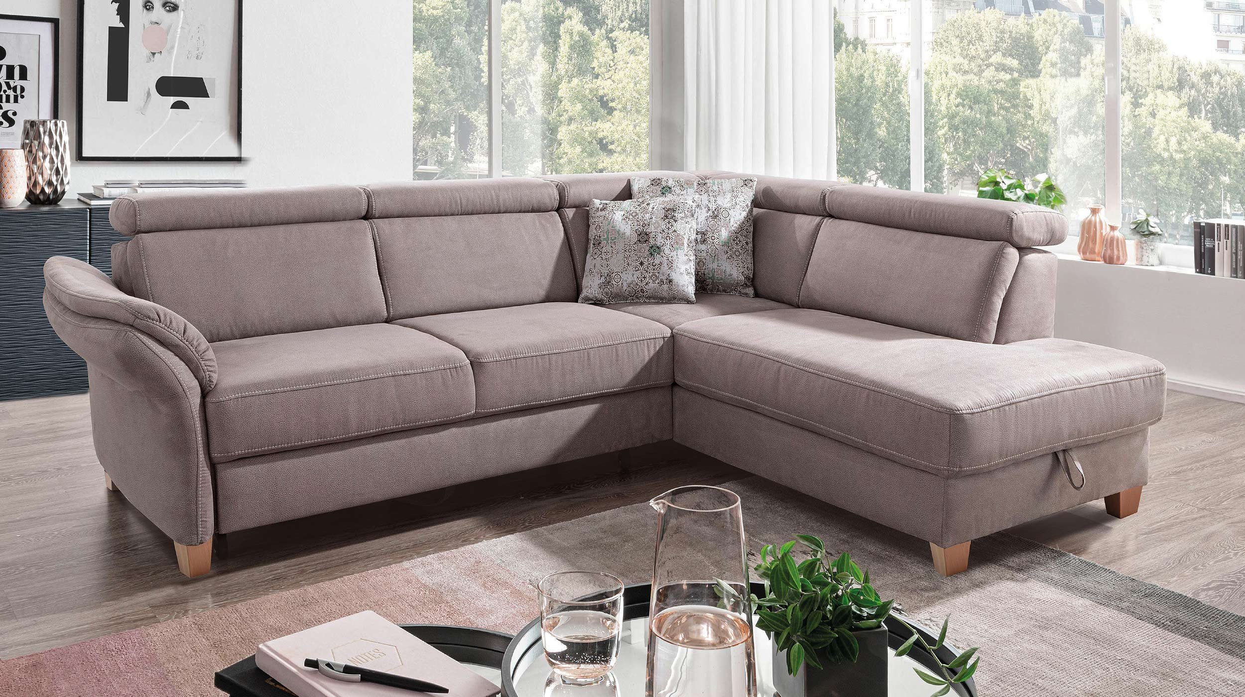 Ecksofa 245 cm grau - Sofaprogramm - Basis Version - ARNGAST