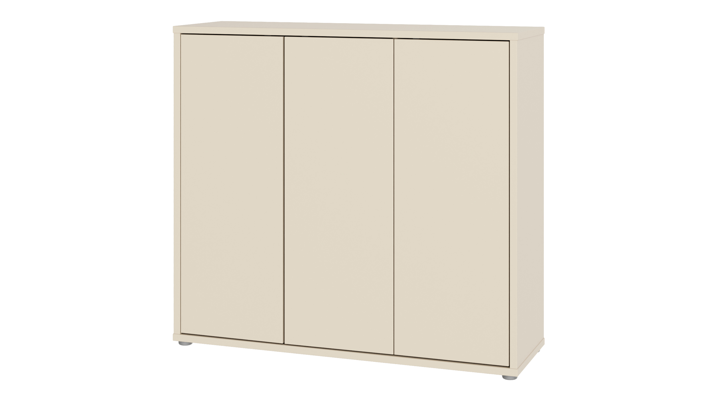 Schuhschrank beige 109 x 99 cm 3-türig - ALICE SPRINGS