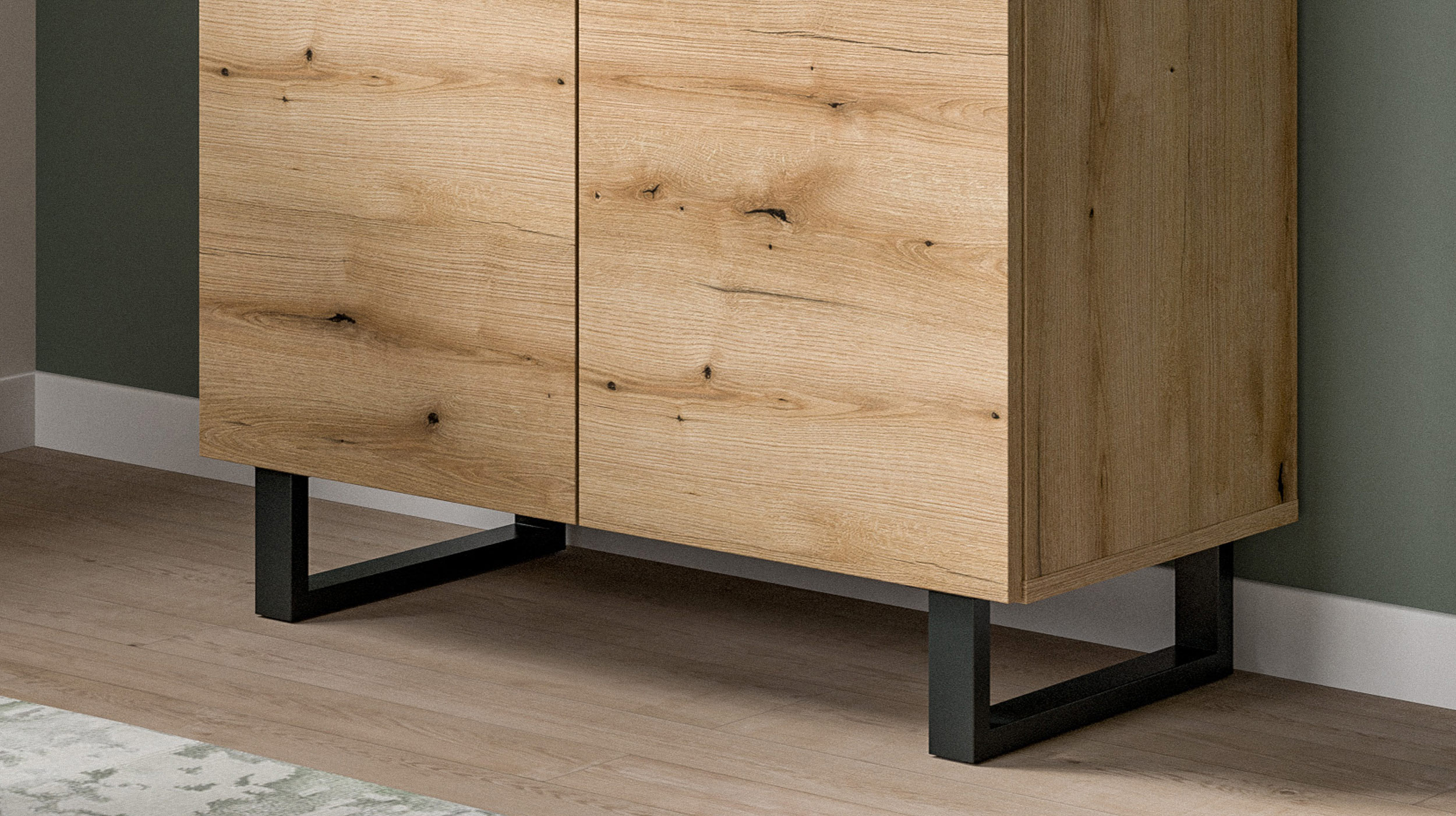 Kommode mit Schubladen Evoke Eiche 80 cm - TOMASA