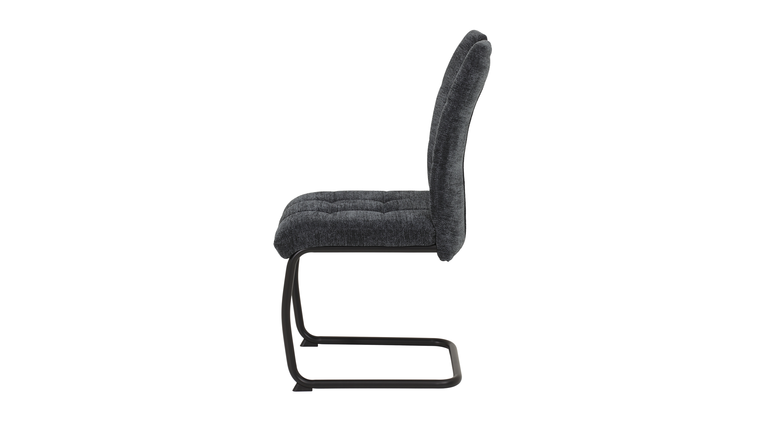 Schwingstuhl anthrazit - Webstoff in Teddy-Optik - KARLA