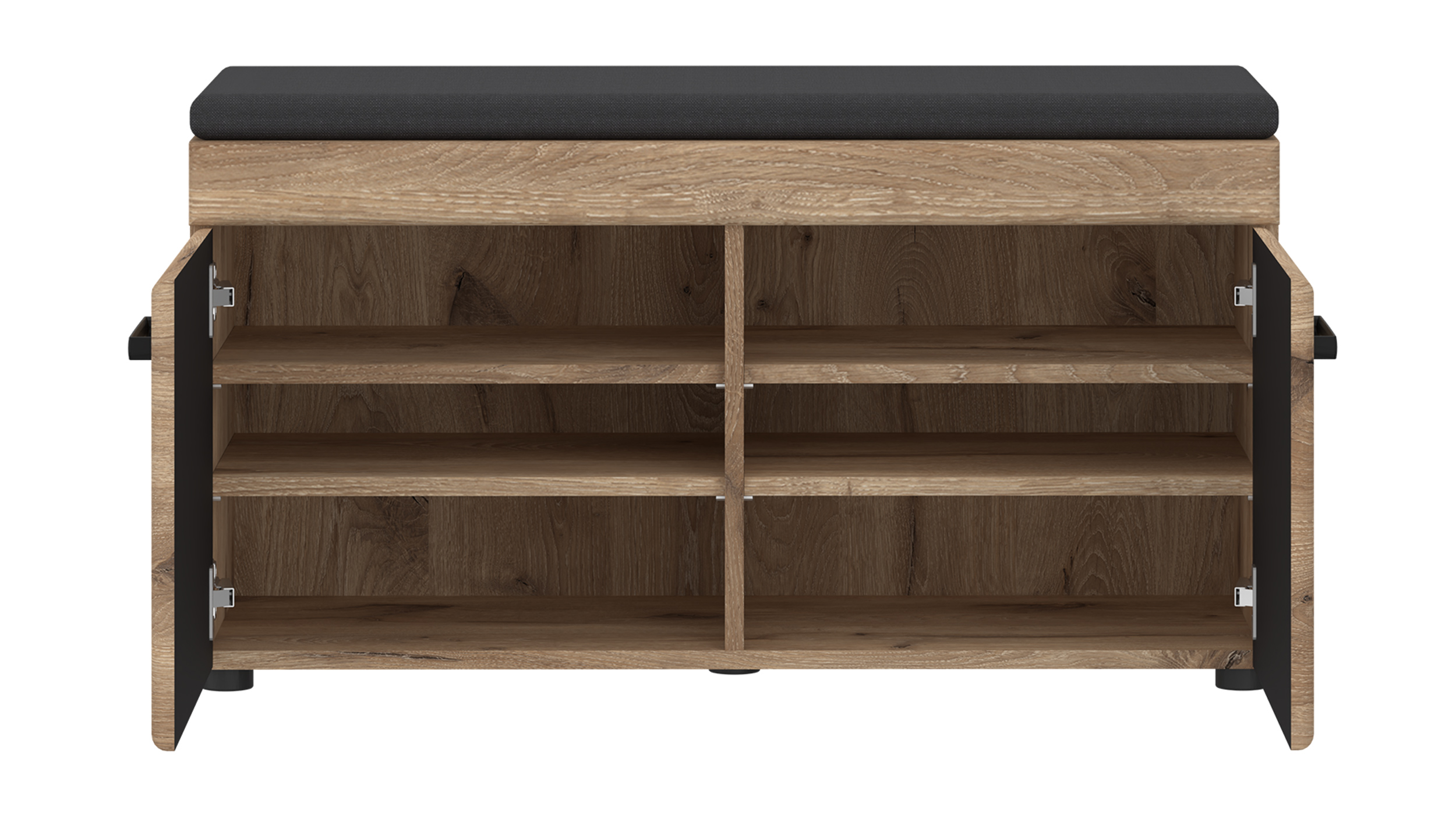 Garderobenbank Viking Eiche - grau 93 cm - GRANO