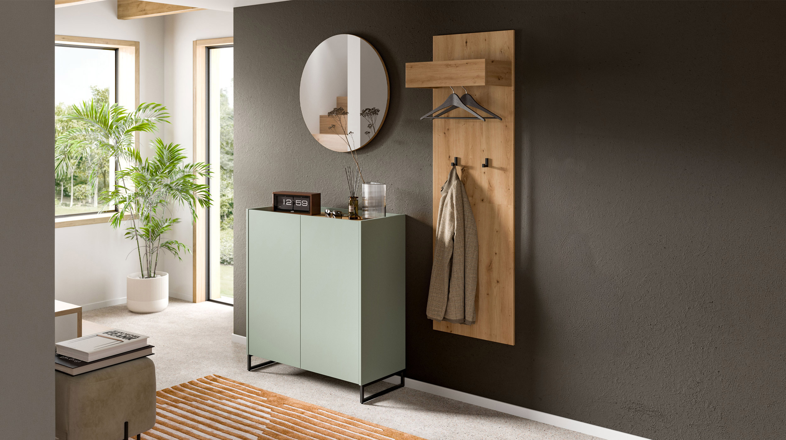 Wandgarderobe Paneele Artisan Eiche 50 cm - DRIVE