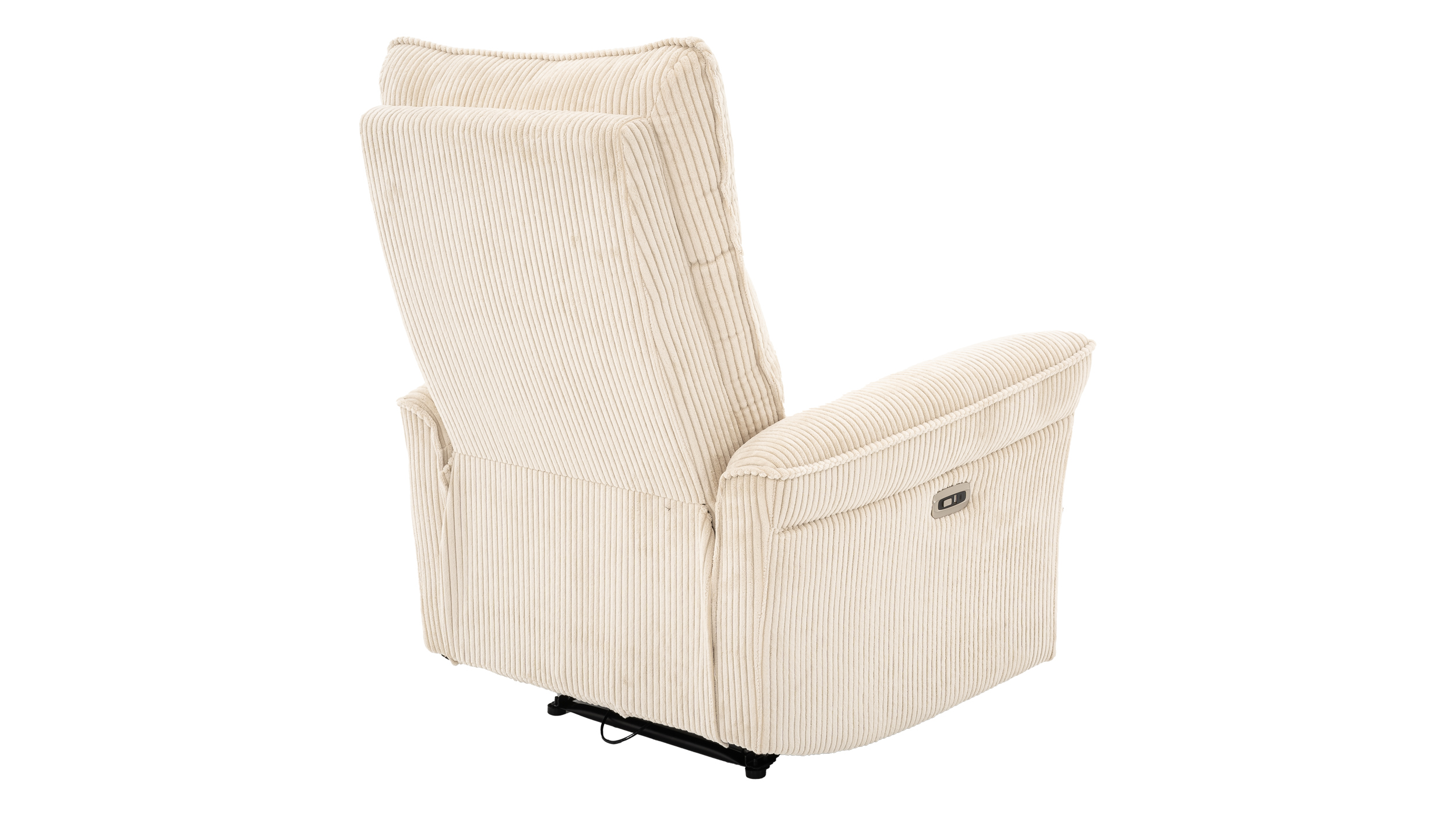 Fernsehsessel Cord beige mit Motor - BELVANO