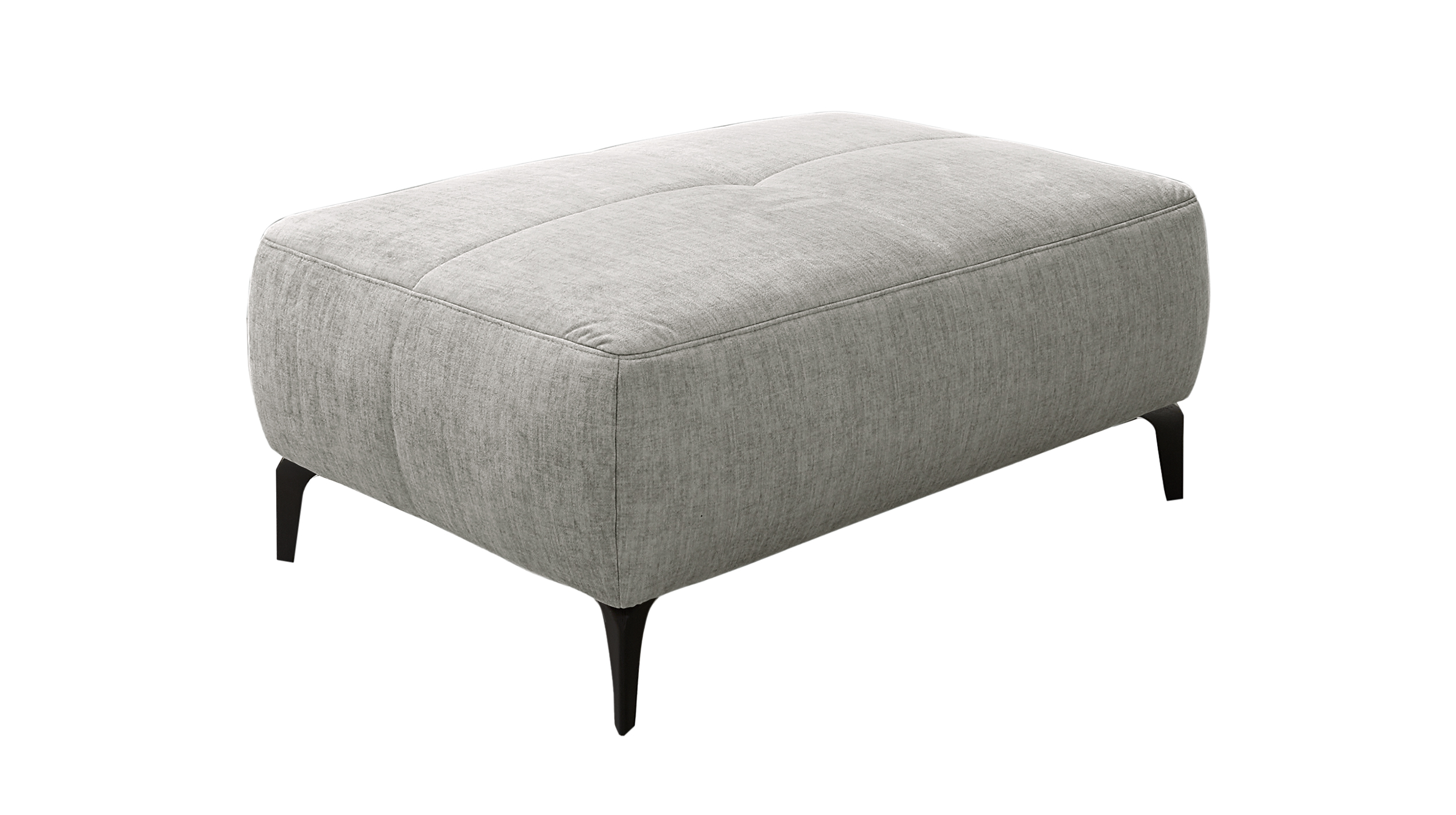 Hocker Sitzhocker 79 x 111 cm  hellgrau Veloursbezug - SALO