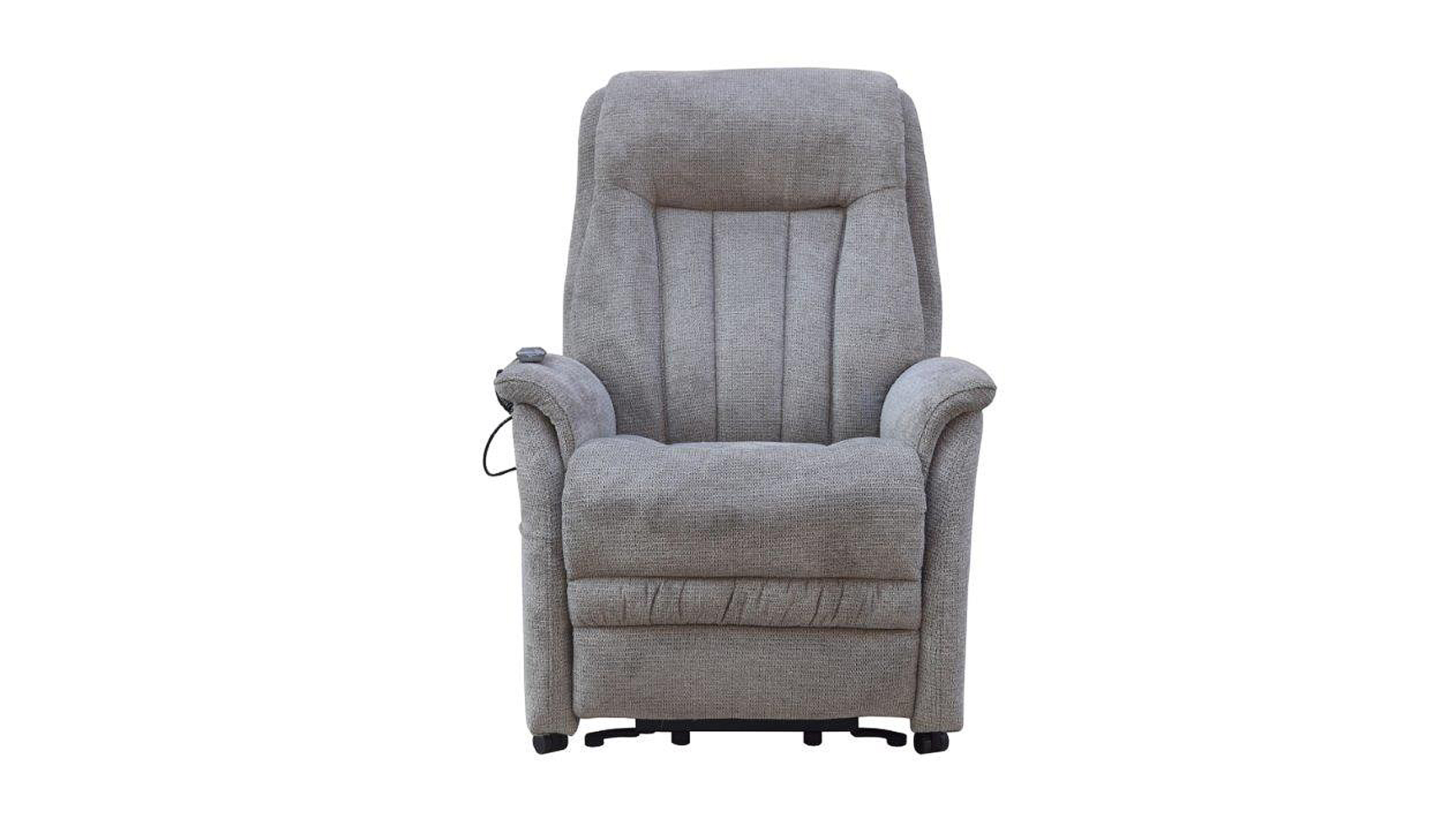 Fernsehsessel Webstoff taupe - 2 Motoren - Aufstehhilfe - SIENA