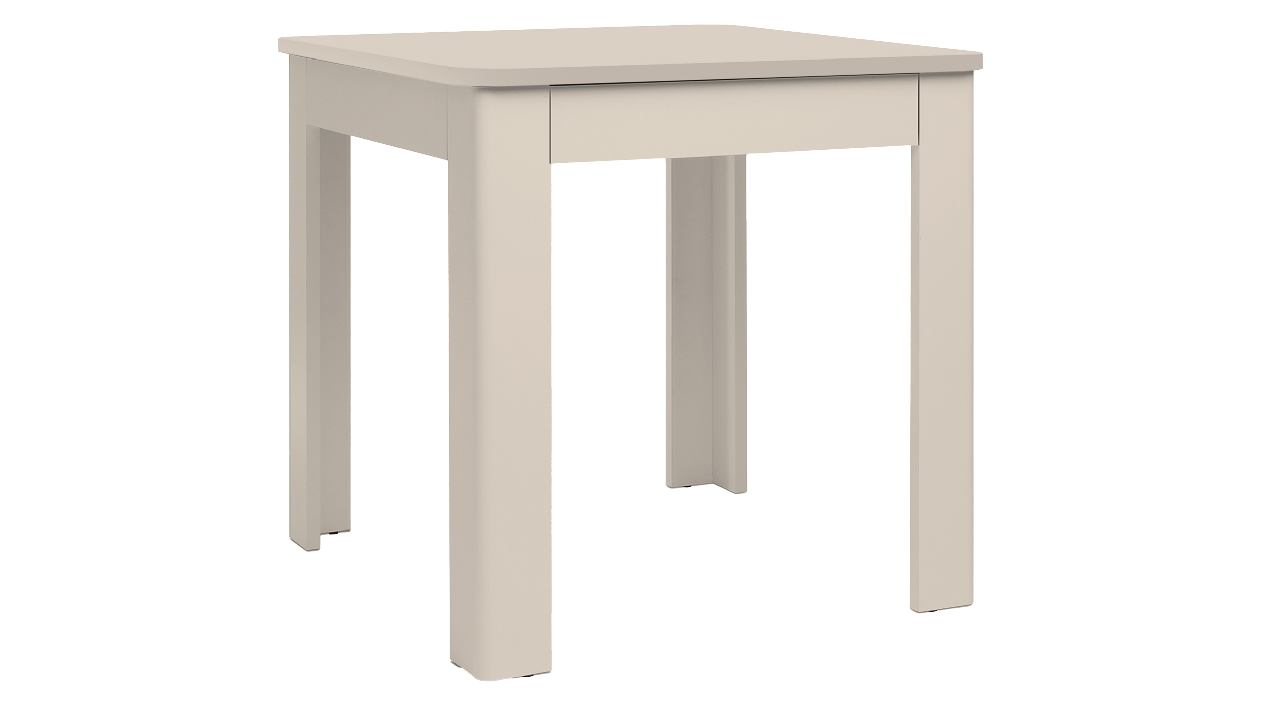 Esstisch beige 80 x 80 cm - mit Schublade - OSLO