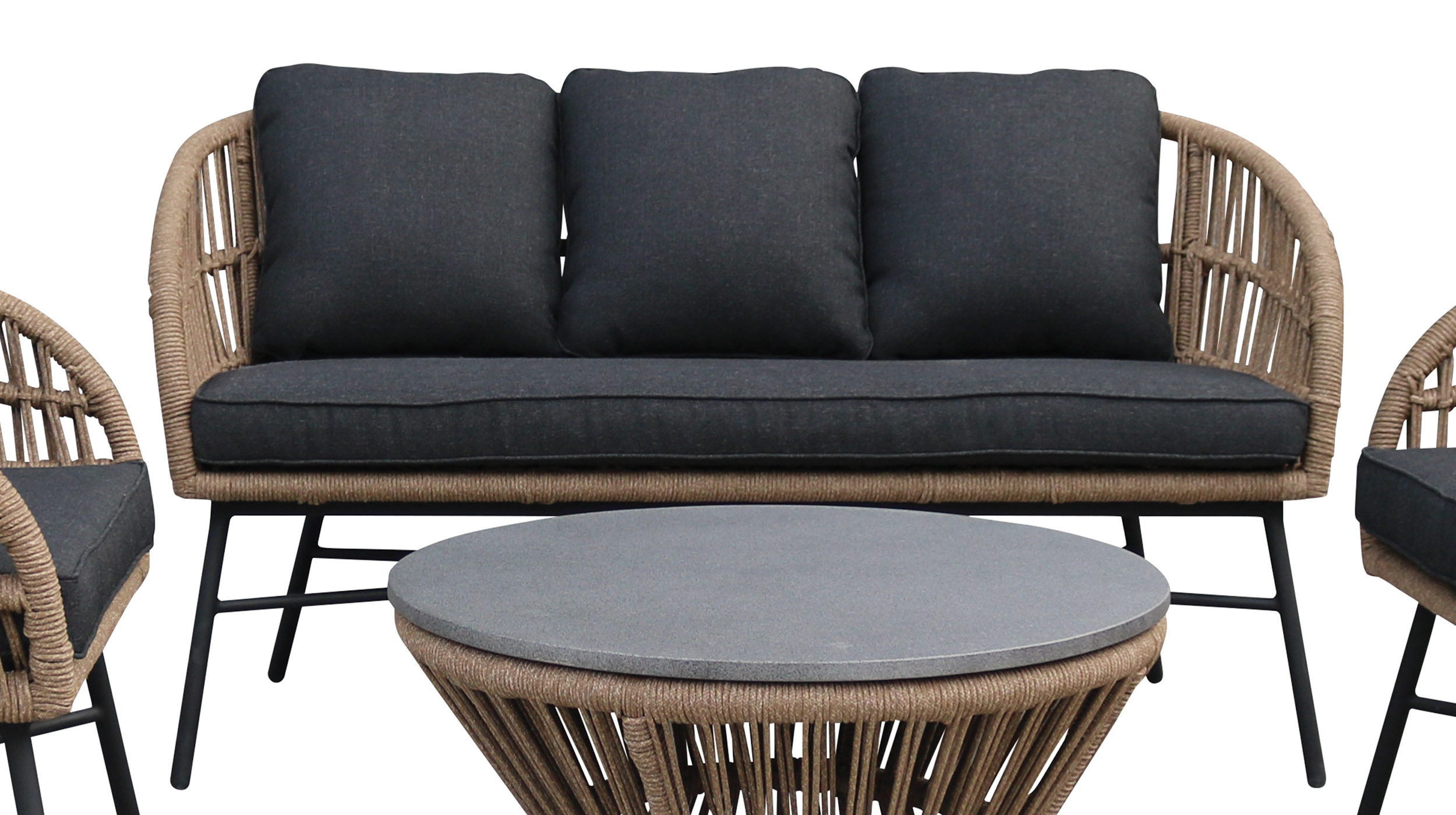 Gartenmöbel Set 4-teilig Tisch 70 x 40 cm - LUNO