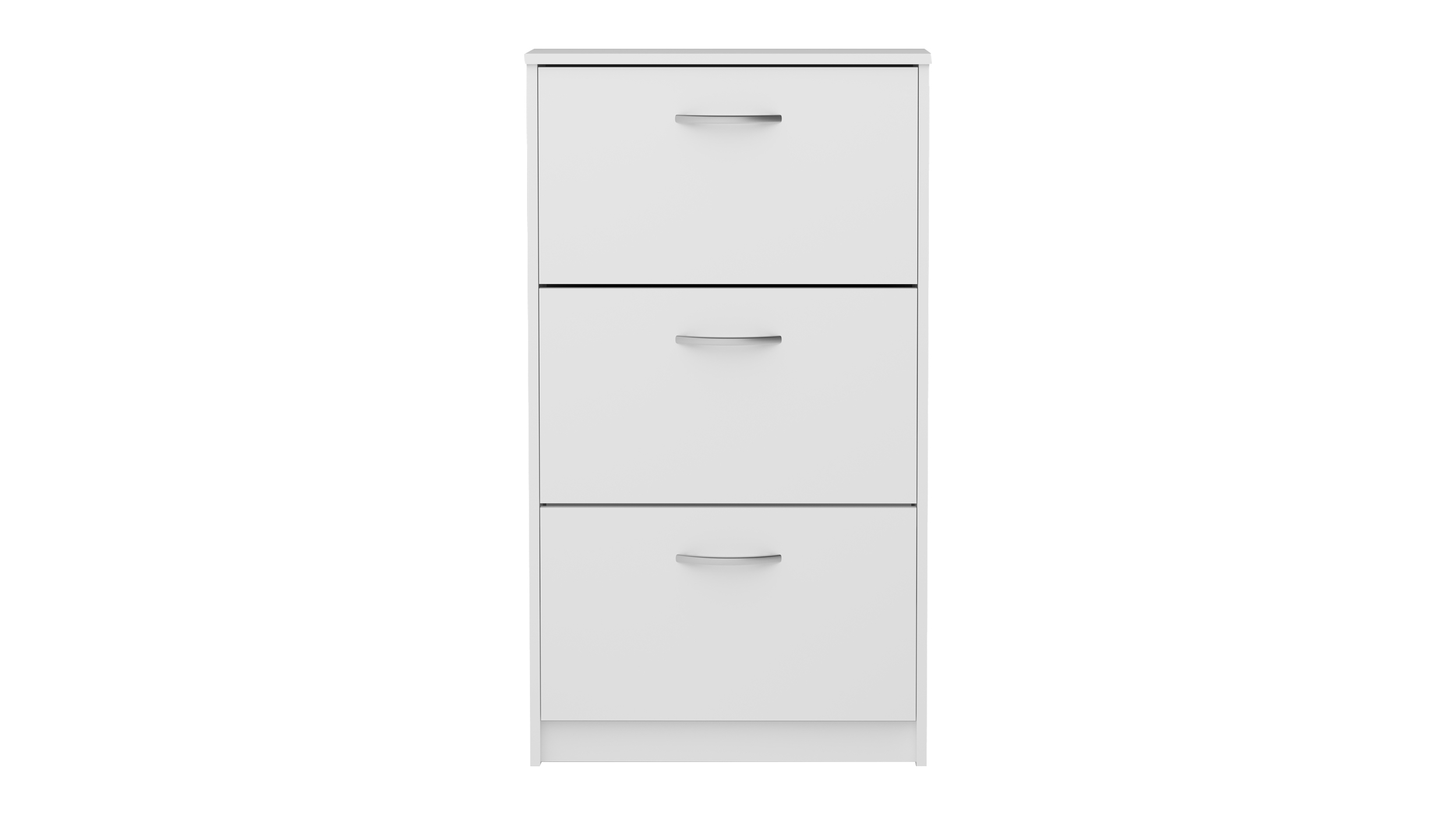 Schuhschrank weiß 59 x 105 cm - 3-türig - STEP