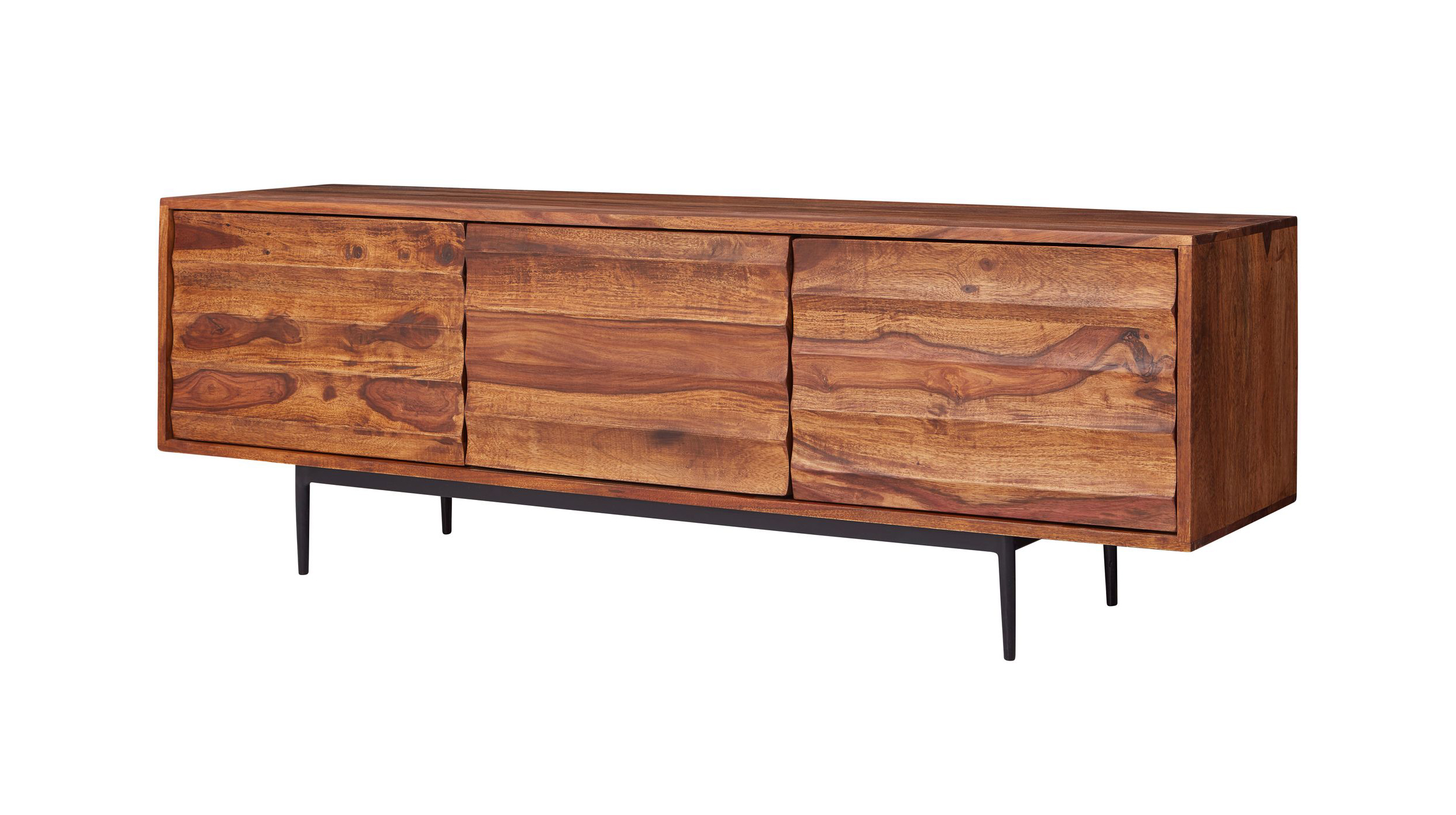 TV-Lowboard Sheesham massiv gebeizt 147 cm - TV-Board - RISA