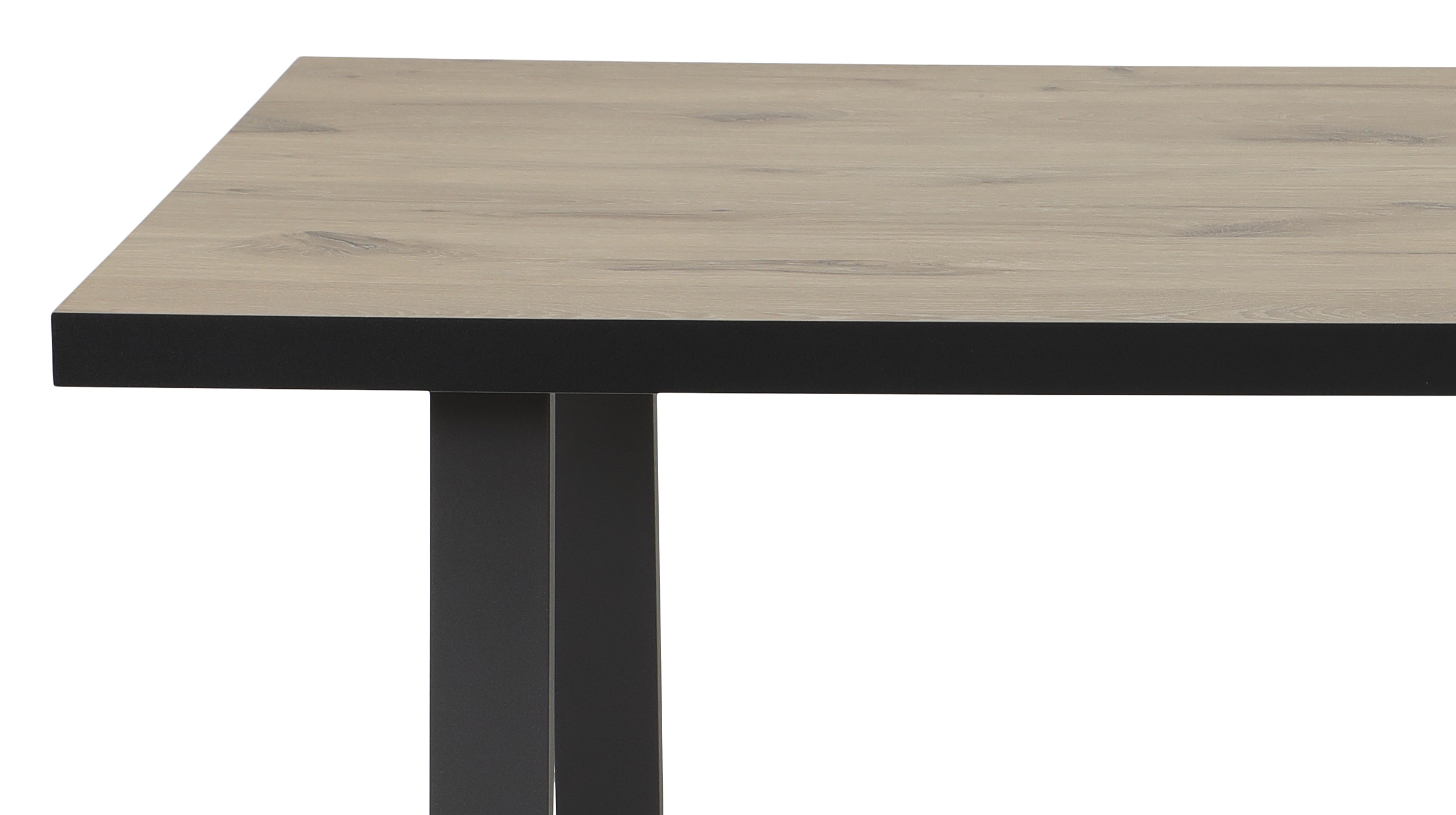 Esstisch 140 x 90 cm - Viking Oak Eiche - Metallkufen - LUISE