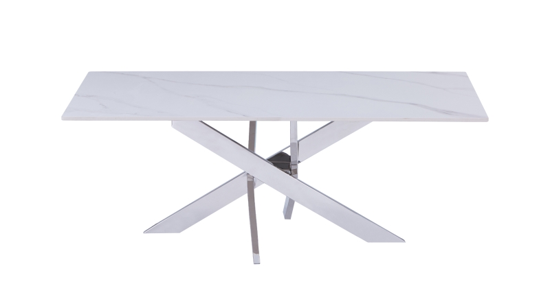 Couchtisch weiß Keramik 120 x 65 cm - LEDARNO