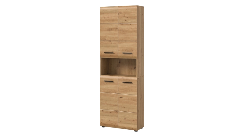 Bad Hochschrank Artisan Eiche 4 Türen Breite 60 cm - ICE