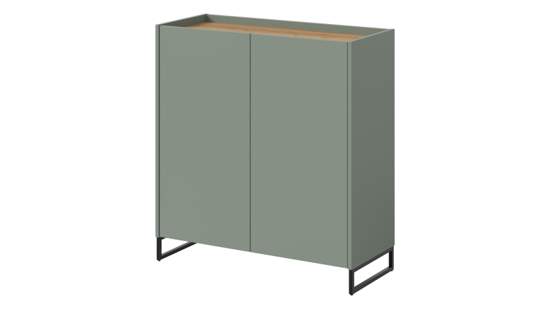 Kommode grün Artisan Eiche 90 x 38 cm - 2-türig - DRIVE