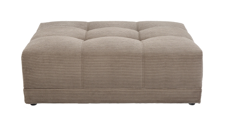 Hocker Sitzhocker 126 x 125 cm Cord taupe - JANNI