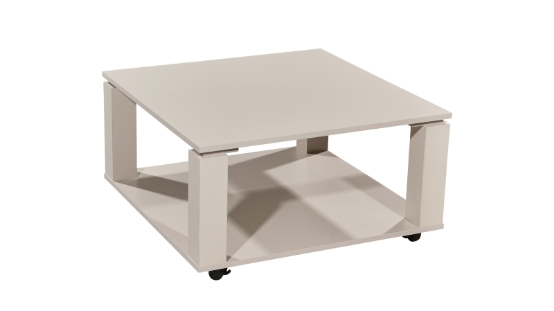 Couchtisch beige quadratisch 76 x 76 cm Wohnzimmertisch - ROMY