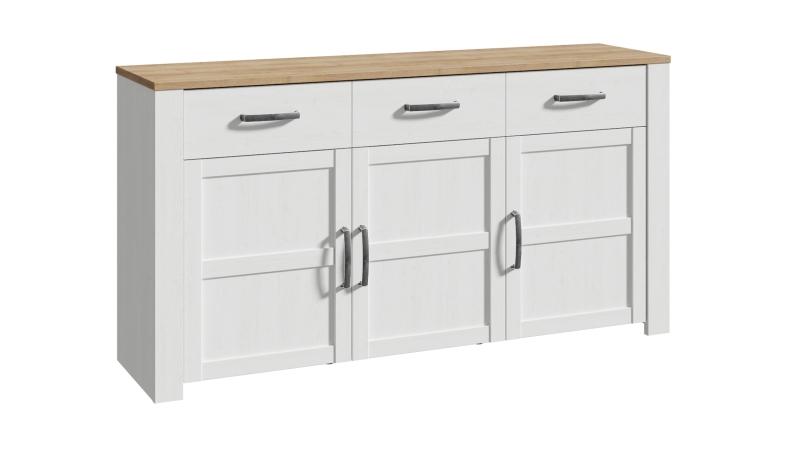 Sideboard mit 3 Schubladen Sibiu Lärche - Eiche - 166 cm - BOHOL