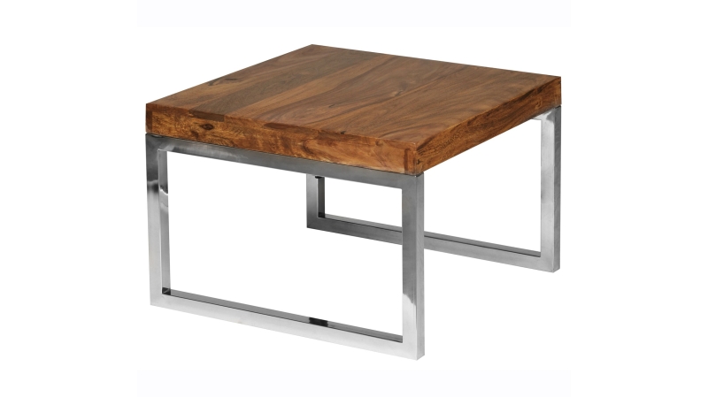 Beistelltisch Sheesham massiv gebeizt - quadratisch - 45 x 45 cm - GRETE