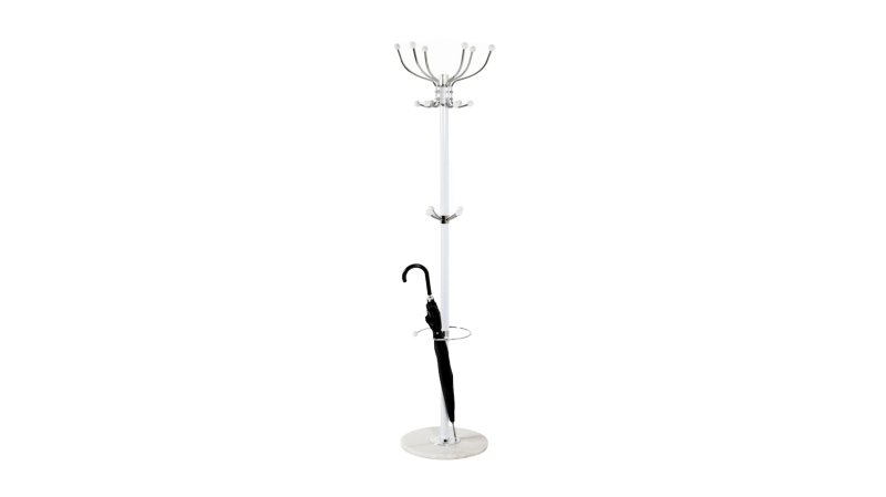 Kleiderständer weiß - chrom 38 cm Breite - MECKIE