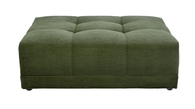 Hocker Sitzhocker 126 x 125 cm Cord grün - JANNI
