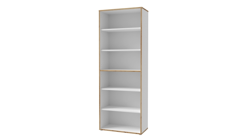 Bücherregal weiß - Artisan Eiche 85 x 182 cm - KEFLAVIK