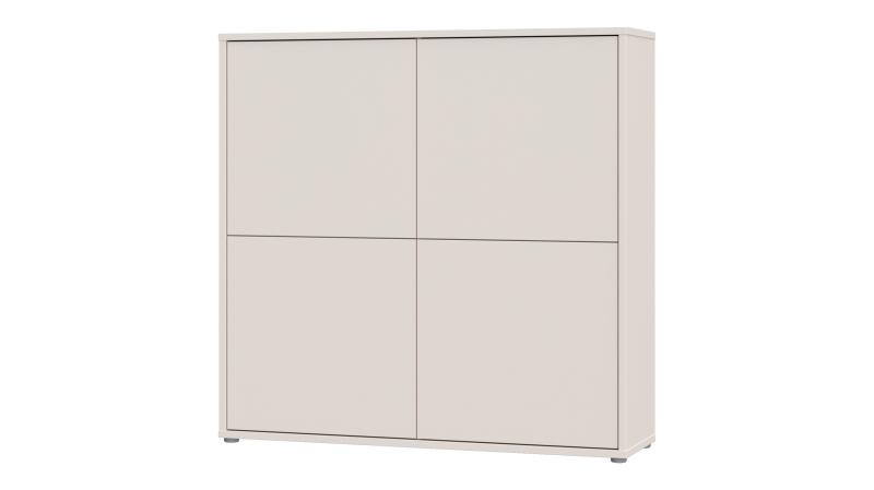 Kommode beige 124 x 35 cm 4-türig - ALICE SPRINGS