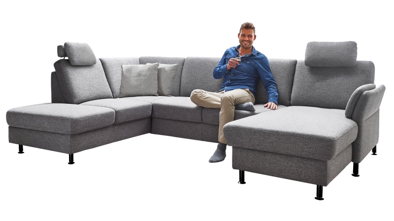 Couchliebe® Wohnlandschaft planbar - unica steel - Premium Version - LAVADA