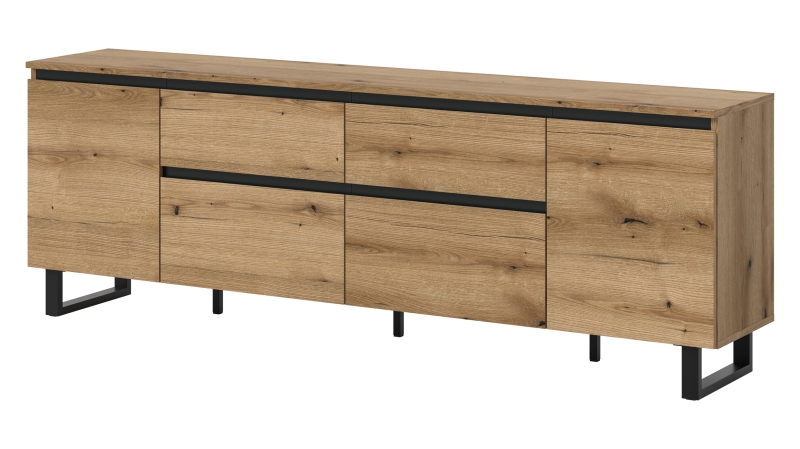 TV-Lowboard Evoke Eiche - 180 cm - TOMASA