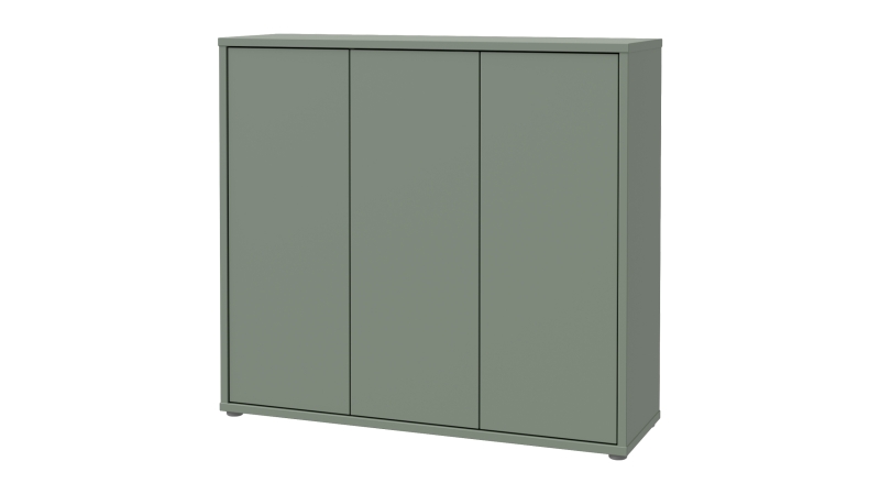 Schuhschrank grün 109 x 99 cm 3-türig - ALICE SPRINGS