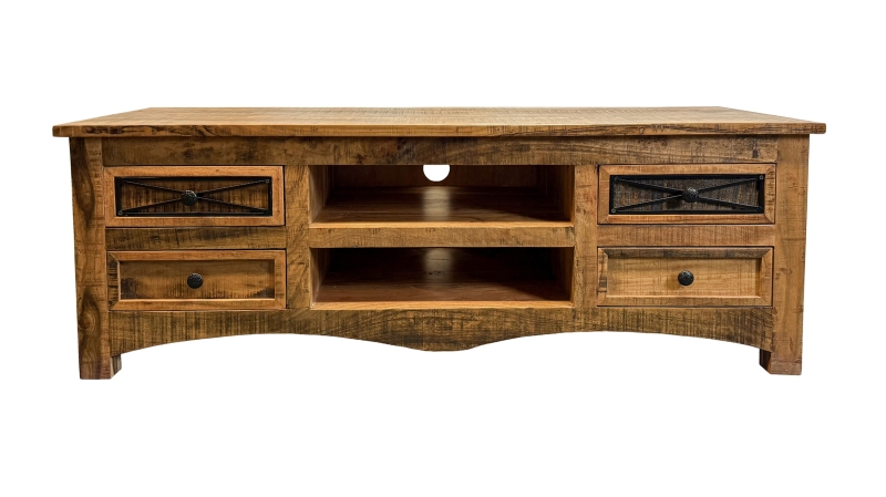 TV - Lowboard Akazie massiv lackiert montiert 140 cm - ACANO