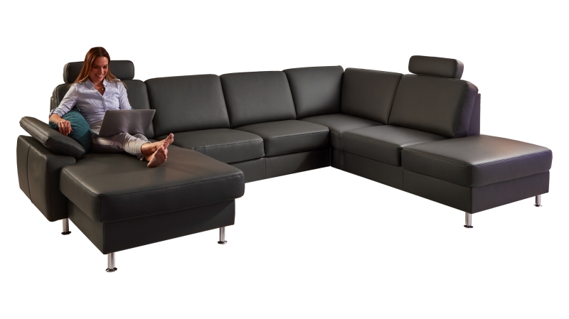 Couchliebe® Wohnlandschaft planbar - anthrazit - Premium Version - MARTINA