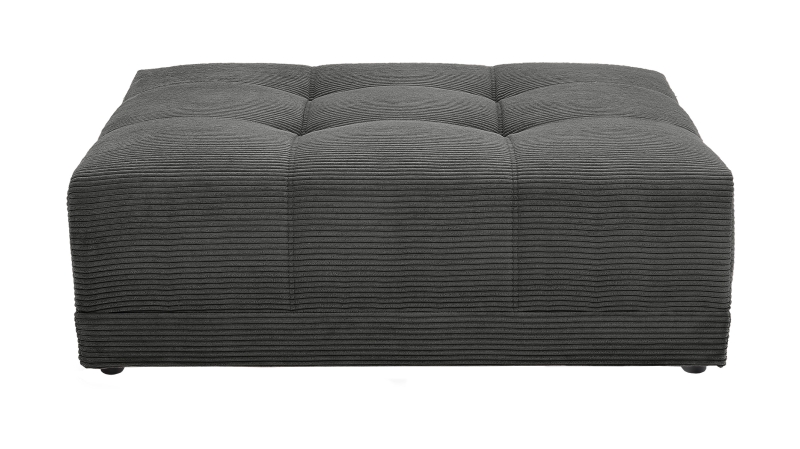 Hocker Sitzhocker 126 x 125 cm Cord grau - JANNI