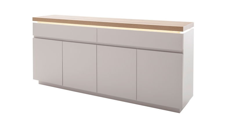 Sideboard mit Beleuchtung beige - Evoke Eiche 180 cm - REMOLINO 