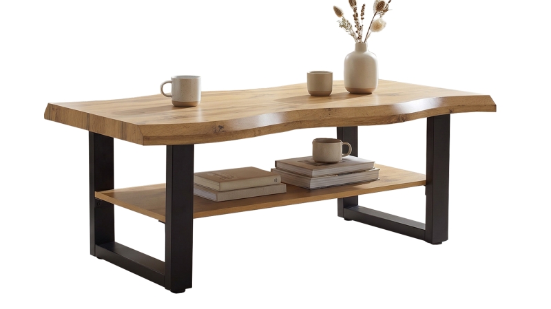 Couchtisch Baumkantentisch Wildeiche 110 x 60 cm - GABRION
