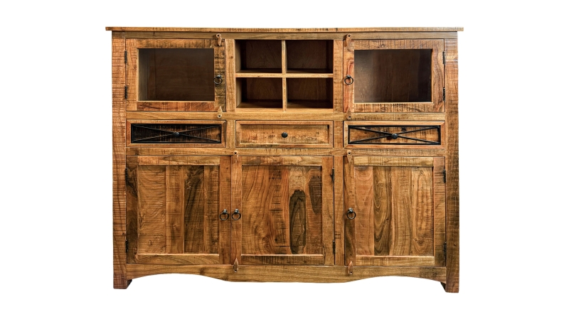 Highboard 5 Türen Akazie massiv lackiert montiert 160 cm - ACANO