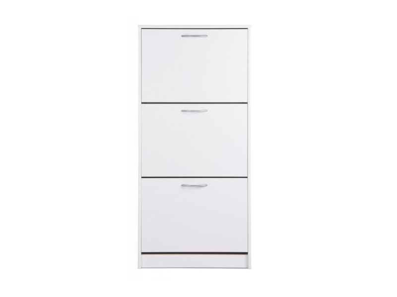 Schuhschrank weiß 58 x 124 cm 3 Türen - MAINZ 1