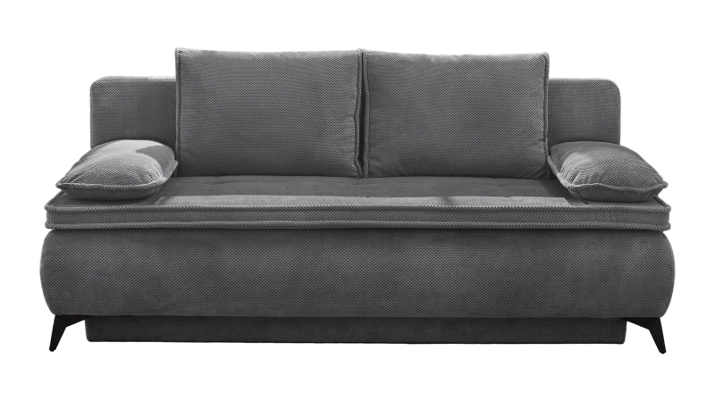 Schlafsofa Cord Bettkasten grau Dauerschläfer 205 cm - DREAMER
