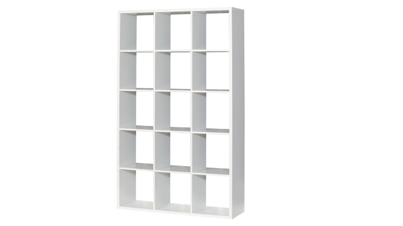 Raumteiler Regal weiß 107 x 176 cm - 15 Fächer - MAURO