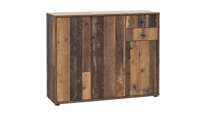 Kommode Old Wood 109 cm 3-türig - TEMPRA