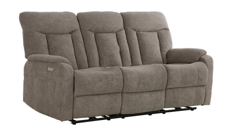 Einzelsofa 3-Sitzer grau 189 cm - mit Relaxfunktion - SERIO