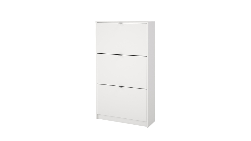 Schuhschrank weiß 3-türig 70 × 124 cm - SHOES