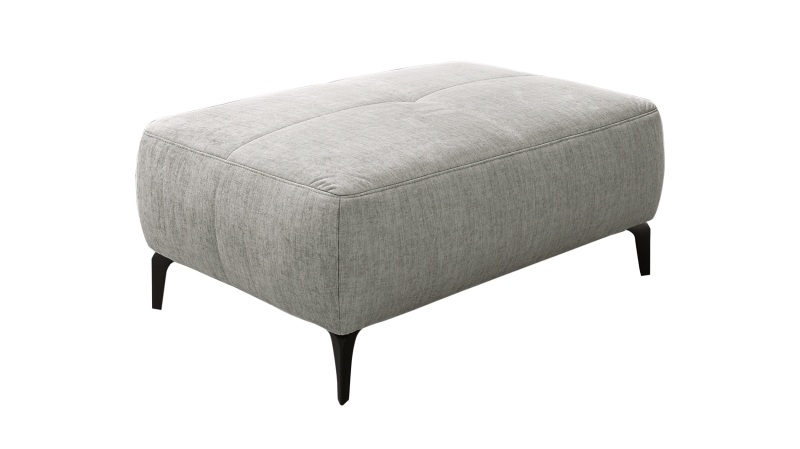Hocker Sitzhocker 79 x 111 cm  hellgrau Veloursbezug - SALO