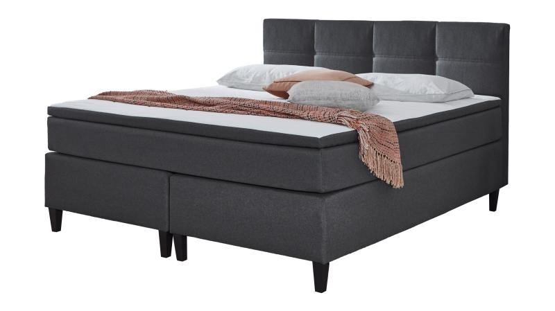 Boxspringbett 180 x 200 cm anthrazit - MONTREAL